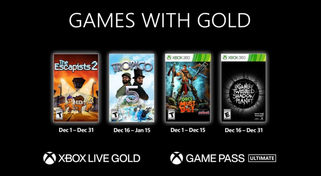 Ανακοινώθηκαν τα Games with Gold Δεκεμβρίου του&nbsp;Xbox